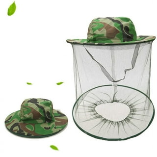 Hi.FANCY Unisex Camouflage Fishing Net Mesh Caps Head Face Protector Midge  Mosquito Bug Insect Prevention Outdoor Hunting Sun Hat 