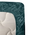 thumbnail image 3 of Ambesonne Floral Fitted & Flat Sheet with Sham 3 Pcs Set, Peonies Garden Botanical Art, Twin, Dark Teal and Petrol Blue, 3 of 4