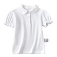 thumbnail image 4 of Gubotare Toddler Plain T Shirts Girl Toddler Clothes Baby Boy Girl Shirt Short Sleeve T-Shirt Tee Summer Tops 18 24 Months (White,18-24 Months), 4 of 5