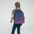 thumbnail image 5 of Naloa Violet Glitter Print Lightweight DayBackpack Suitable for school, work, shopping, travel, etc., 5 of 5