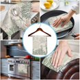 thumbnail image 3 of Sage Green Ocean 1 Pack Kitchen Towel, Water Absorbent Dish Towel, Coastal Grey Coral Starfish Shell Decorative Hand Towels - Quick Drying Cloth for Cooking Baking, 18x28 Inch, 3 of 8