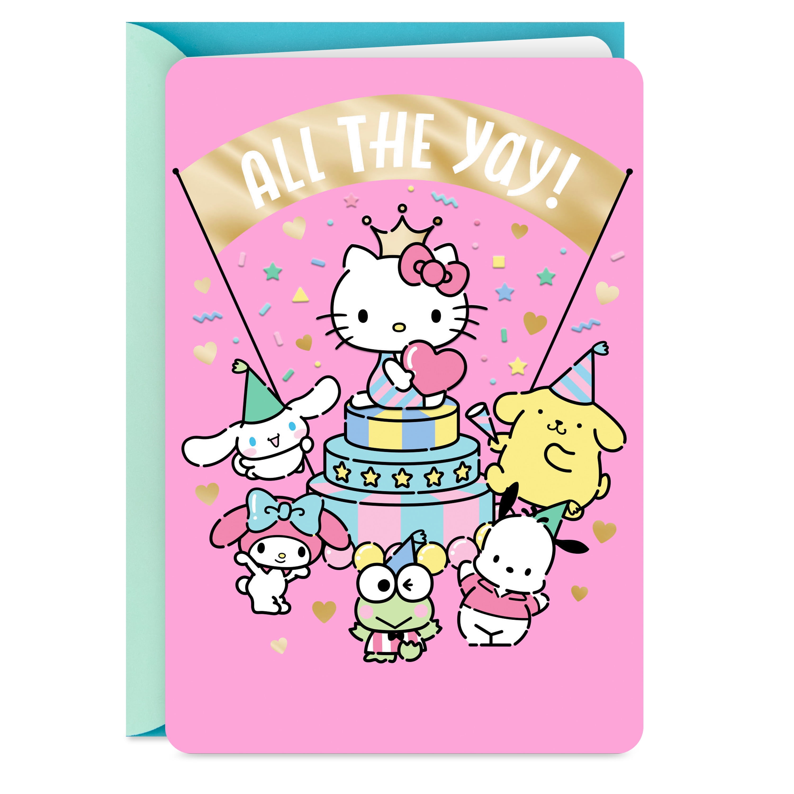 Hallmark Sanrio Hello Kitty & Friends Birthday Card (All the Yay