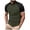 Green, variant on European Color Blocked Twill Business Sport Raglan Sleeves Men Short T Shirt Comfy Tee Tshirts for Men