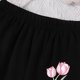 thumbnail image 5 of Conjuntos de blusas y camisas de cuello redondo y manga corta para niños, top con capucha de manga larga de color con cintura elástica, pantalones largos, traje casual y cómodo, conjunto de poliéster, 5 of 6