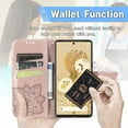 thumbnail image 2 of Allytech Google Pixel 8 Pro Flip Wallet Case, Luxury PU Leather [Butterfly & Flower Embossed] Magnetic Clasp Stand Case Built-in Card Slots & Cash Pocket, Shockproof Wrist Strap Case, Rosegold, 2 of 12