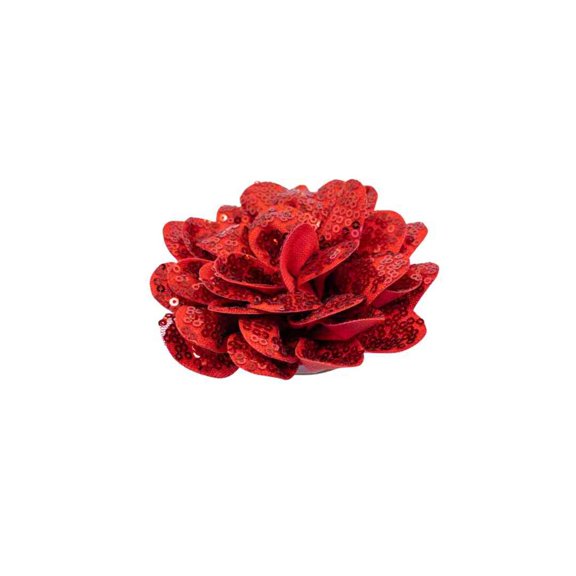 GOGIRL! USA Red 5" Sparkle Sequin Flower for All Ages
