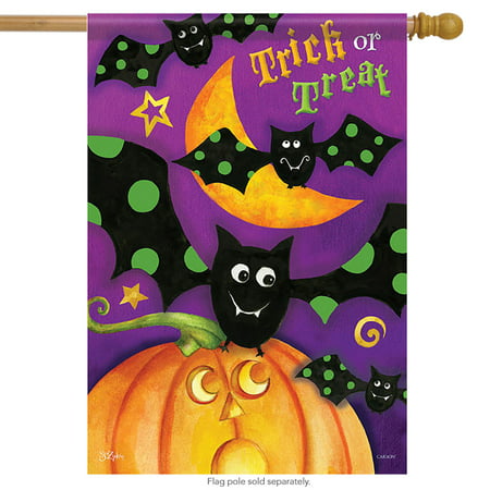 Trick or Treat Bats House Flag Halloween 28