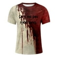 thumbnail image 4 of Playeras Hombre Gimnasio Hombres Letras Teñidas Cuello Redondo Manga Corta Camiseta Casual Tendencia Suelta Y Cómoda Superior, 4 of 4