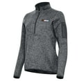 thumbnail image 2 of Women's Antigua  Heather Gray NASCAR Fortune Half-Zip Pullover Jacket, 2 of 3