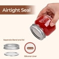 thumbnail image 3 of 8 oz Regular Mouth Mason Jars,6Pcs Glass Jars for Home Cooks Making Jam and Jelly, and Crafters Creating DIY Candles and Party Favors, Canning Jar with Lids and Rings，Includes Labels & Twine, 3 of 8