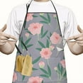 thumbnail image 2 of Pioneer Flower Floral Print Pattern Apron-Garden Aprons for Women with Pockets-Cotton Linen Waterproof Kitchen Cooking Gardening Aprons Adjustable for Kitchen,Cooking,BBQ and Salon 33x27 Inch, 2 of 7