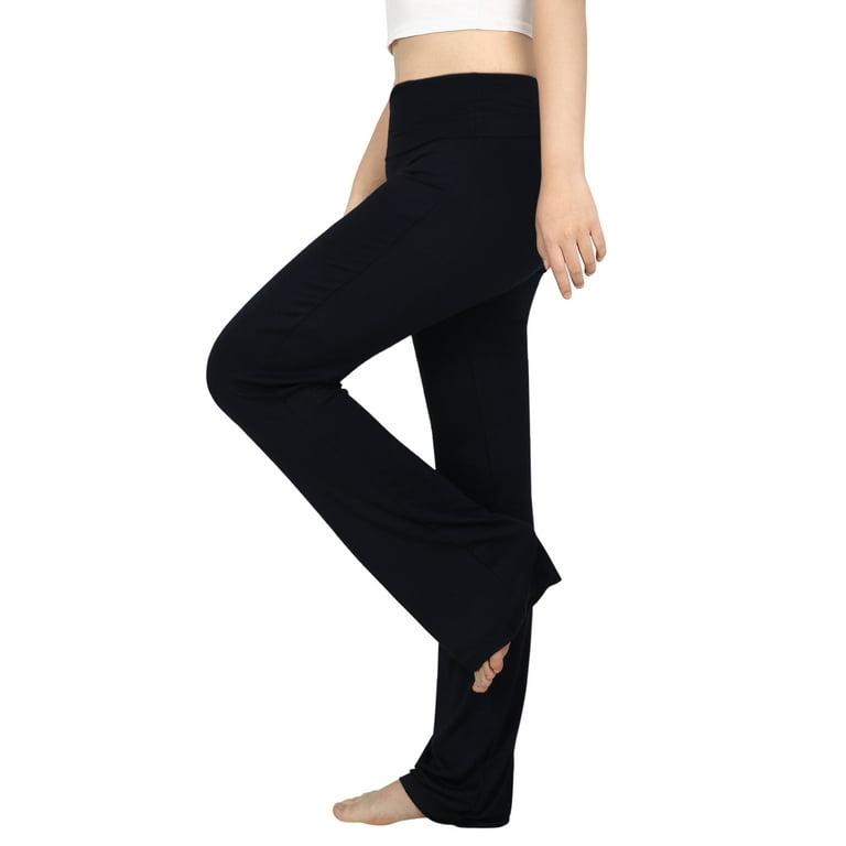 HDE Women's Yoga Pants Activewear Workout Leggings Black 4X
