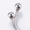 thumbnail image 5 of Non-Adjustable 304 Stainless Steel Snake Chain Necklace Making Slider Necklace Stainless Steel color 27-1/2 inch(70cm) Hole: 2.5~3mm Single Chain Length: about 35cm, 5 of 5