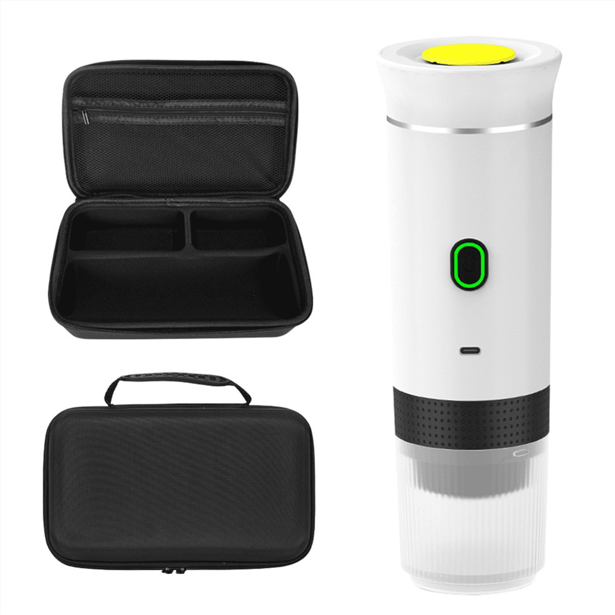 Portable Electric Espresso Machine with Travel Bag Portable Coffee Maker for Travel Self-Heating Car Espresso Maker E