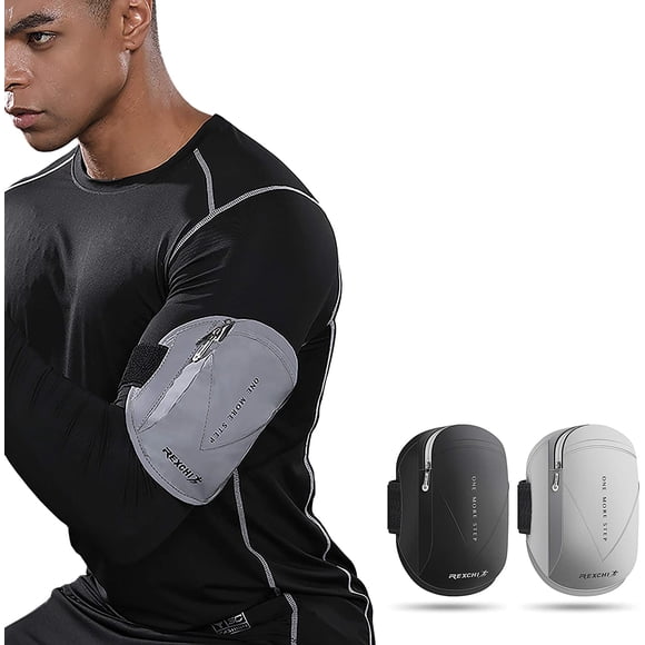 Universal Comfort Armband Phone Holder Running Armband Adjustable Wristband Phone Holder for Exercise Workout Compatible with iPhone 12/12Pro/Max/Mini iPhone 11/11Pro Samsung All Phones (Gray)