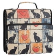 thumbnail image 5 of FORMRS Zipper Binder with Shoulder Strap 2-inch Ring 500 Sheet Capacity File Bag, Cats and Hearts, 5 of 5