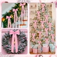 thumbnail image 6 of cpengpj Velvet Christmas Bows Tree Ornaments, Red, Pink Polyester Decor for Xmas Tree, Wreath, Indoor Festive Decorations (26x13cm), 6 of 11