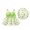 #57Green, variant on Toddler Girls Tutu Dress Summer Backless Princess Birthday Party Dress Polka Dot Bowknot Sundress with Straw Sun Hat