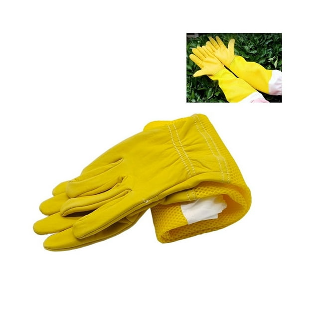Beekeeper Gloves Protective Sleeves Ventilated Professional Anti Bee for Apiculture Beekeeper ,Easy to Wear