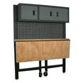 thumbnail image 2 of Homak GS00659131 59 in. Collapsible Wood Top Workbench with 3 Door Cabinet, 2 of 2