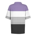 thumbnail image 4 of KDDYLITQ Polo Shirts For Women Cotton Short Sleeve Collared Lightweight Summer Shirts Breathable Loose Vintage Tees Purple 3XL, 4 of 4