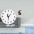thumbnail image 2 of Reloj De Pared Con Diseño De Bailarina, Silencioso, Ideal Para Cocina, Oficina, Hogar, Estatua De Cerámica, Soporte De TV De Porcelana, Decoración De Conejito De Pascua, Armario De Jardín, 2 of 8