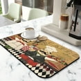 thumbnail image 2 of Coffee Mat, Coffee Vintage Chef Kitchen Pattern Coffee Bar Mat for Coffee Station Accessories and Organizer, Absorbent Dish Drying for Kitchen Counter, Coffee Bar Decor Coffee Machine Mat 19.5x12in, 2 of 7