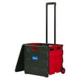thumbnail image 6 of BAZIC Products Folding Cart on Wheels w/Lid Cover, 16" x 18" x 15", Black/Red, 6 of 6