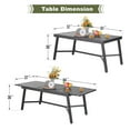 thumbnail image 5 of Summit Living 9-Piece Outdoor Dining Set with Extendable Table for 8-Person, All-Weather Metal Furniture, Black, 5 of 11
