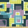 thumbnail image 2 of Ambesonne Abstract Fabric by the Yard Upholstery, Digital Geometric Shapes, 10 Yards, Multicolor, 2 of 5