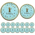 thumbnail image 1 of 16pcs Paper Plates Disposable Dinnerware Baby Shower Paper Plates First Birthday Party Supplies, 1 of 9