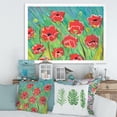thumbnail image 3 of Designart 'Gouache Of Blooming Red Poppies' Traditional Framed Art Print, 3 of 4