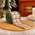 thumbnail image 2 of Btomtd 179.92"x1.96" Double Face Polyester Satin Ribbon in Red and Forest Green for Holiday Crafts and Gift Wrapping Wide Christmas Ribbon for Ornaments and Weddings, Pink, 2 of 4