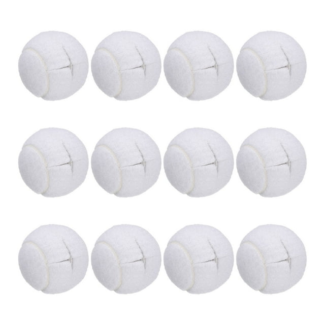 12 Pcs Pelotas de tenis precortadas para andadores, bolas deslizantes precortadas universales, accesorios para andadores, blancas