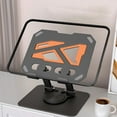 thumbnail image 6 of Kraoden All Metal Tablet Stand, 360 Degree Rotating, Foldable Desktop Bracket, Height Adjustable, Heat Dissipation, Perfect for Work, Gaming, Video Chat, Meetings, 6 of 6