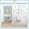 Dream On Me Harbor Full Panel 4in1 Convertible Mini Crib, White