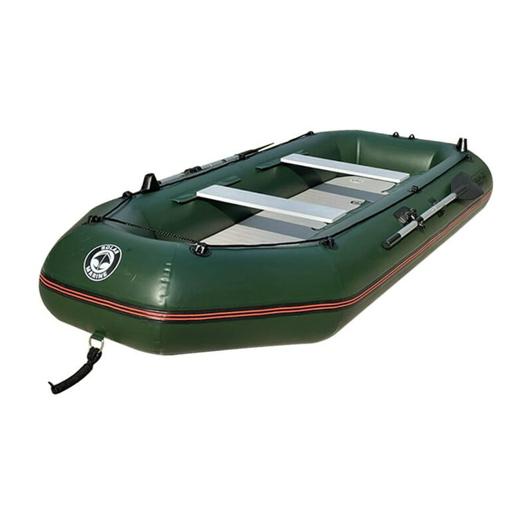 Solar Marine 2.7 M 4 Person PVC Inflatable Boat Fishing Kayak Thick and Wear-resistant Canoe Air Mat Floor with All Accessories, Size: Large
