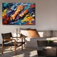 thumbnail image 6 of Abstract Art Modern Decorative Painting Footprints Framed Canvas Poster Bedroom Decor Sports Landscape Office Room Decor Gift,Frame-style,28×41inch (70×105cm), 6 of 8