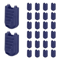 Uxcell Zipper Pull Tabs Cord End Tips Plastic Shoelace Clips for Paracord Drawstrings Dark Blue