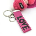 thumbnail image 6 of Pompom Sleeping Baby Keychain Cute Fluffy Plush Doll Keychains, 6 of 10