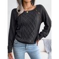 thumbnail image 1 of RWJDXD Pullovers et Chandails Tricotés à Manches Longues pour Femmes Col Carré Décontracté Automne Hiver 2023, 1 of 6