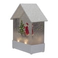 thumbnail image 4 of Northlight 8.25" White and Red House Shaped Christmas Snow Globe, 4 of 4