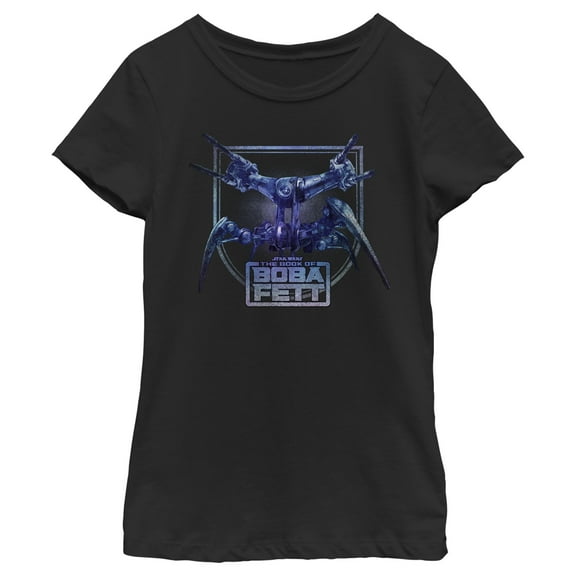 Girl's Star Wars: The Book of Boba Fett Annihilator Droid  Graphic Tee Black Small