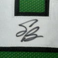 thumbnail image 2 of Framed Autographed/Signed Saquon Barkley 35x39 Philadelphia Kelly Green Football Jersey Beckett BAS COA, 2 of 2