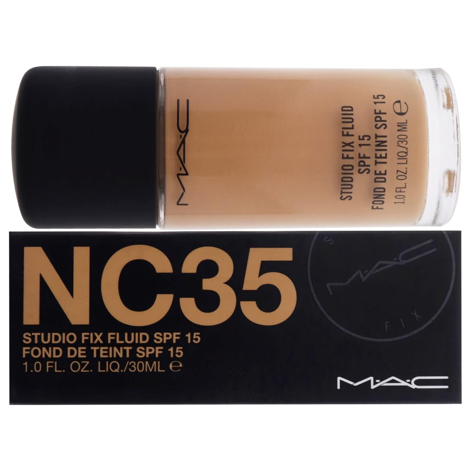 MAC Studio Fix Makeup Face Foundation, SPF15, NC35 Light-Medium