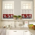 thumbnail image 4 of Kitchen Curtains and Valances Set, Fat Chef Cooking Curtains Tier Farmhouse Rod Pocket Half Window Curtain 36 Inch Length, 3 Piece Kitchen Curtain Set Abstract Geometric Rustic Backdrop, 4 of 6