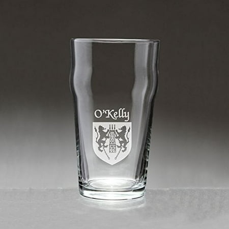 

O Kelly Irish Coat of Arms Pub Glasses - Set of 4 (Sand Etched)