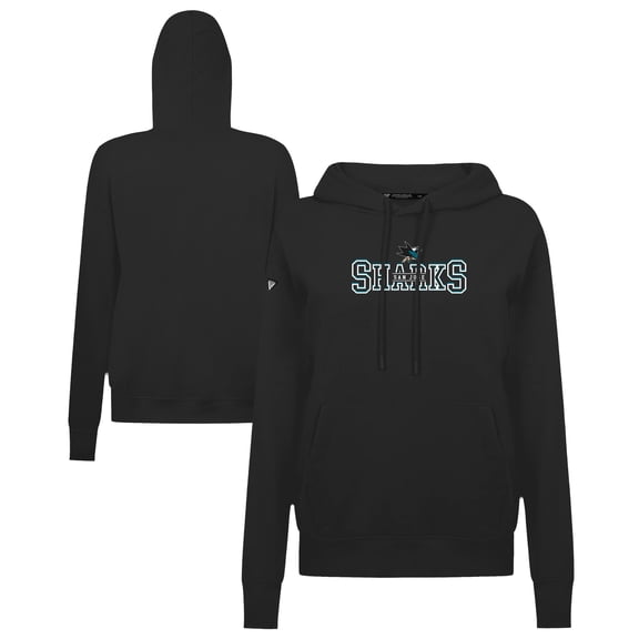 Women's Levelwear Black San Jose Sharks Adorn Journey Pullover Hoodie