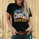 thumbnail image 1 of Fiudx Ofertas Flash Artículos En Oferta Top de Manga Corta con Cuello Redondo y Estampado Regular Sexy de Verano para Mujer, 1 of 5