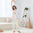 thumbnail image 5 of FORMRS Womens Pajama Set Long Sleeve Top and Pants with Pockets Soft Comfy Lounge Sleepwear, Sizes S-2XL, Colorful Gummy Bears Pattern, 5 of 7